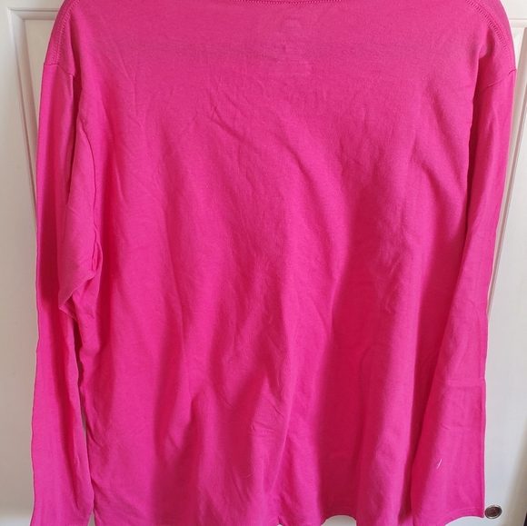 MOSSY OAK LOGO CAMO Pink Ladies Long Sleeve Cotton T-Shirt Hunting 2XL NEW - Picture 5 of 5